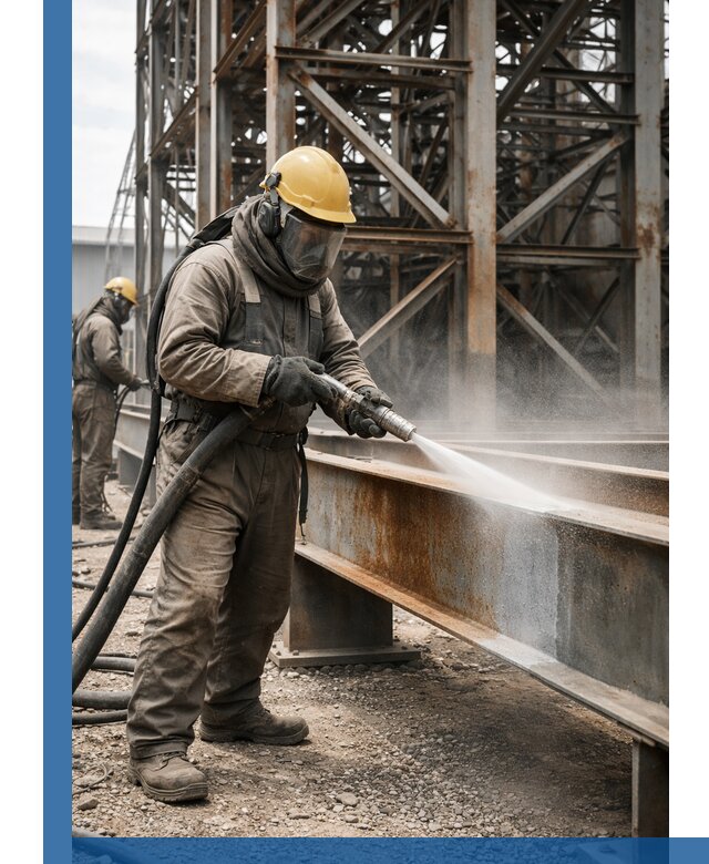 Пескоструйная очистка металлоконструкций в Слободской промышленная