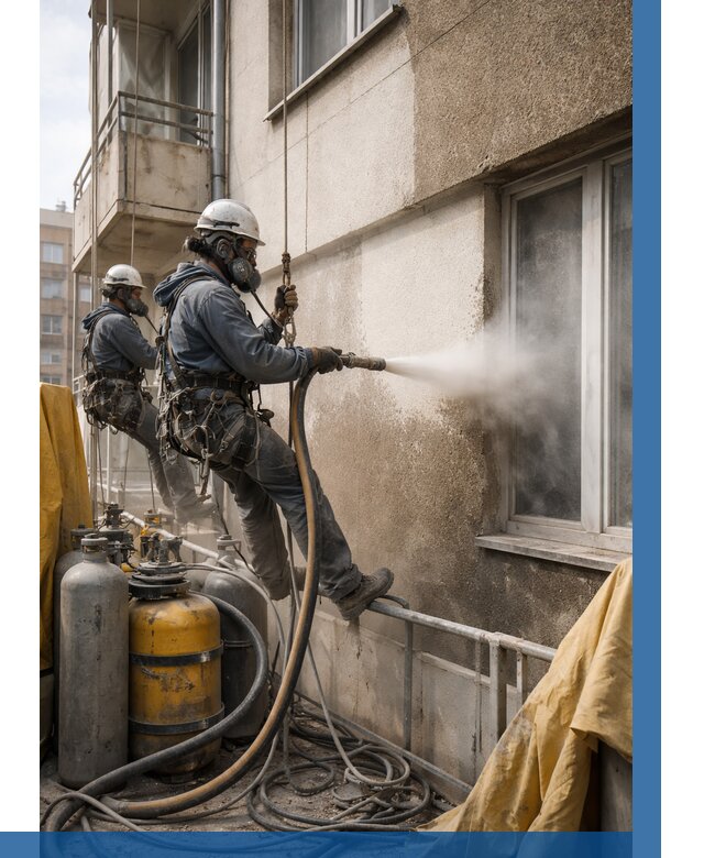 Пескоструйная очистка фасада в Слободской от 670 р. | ВЫСОТНИК-Слб