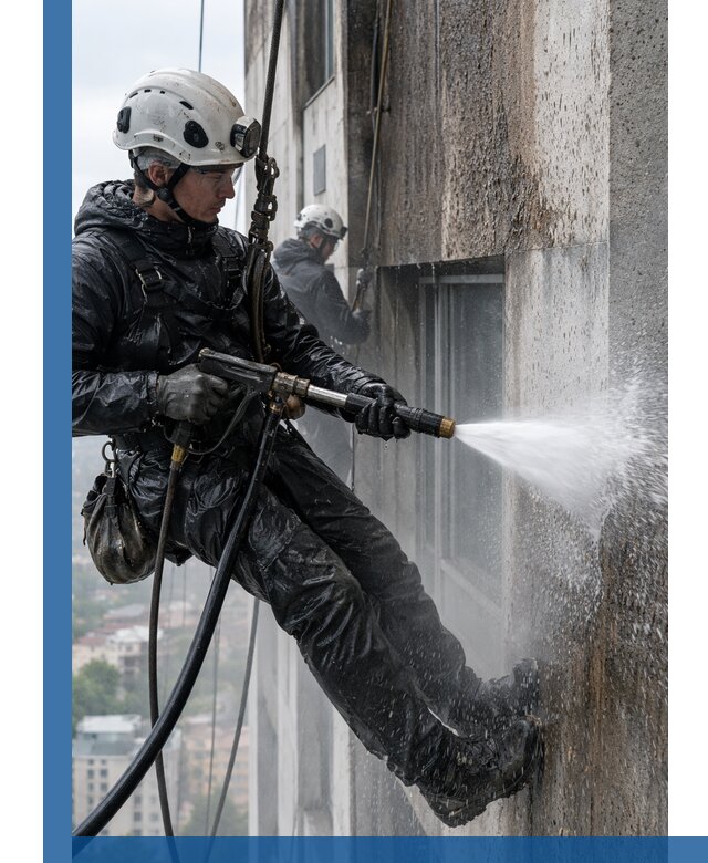 Гидроструйная очистка фасадов и конструкций в Слободской