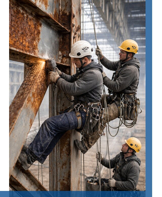 Зачистка металла от ржавчины в Слободской от 361 р. | ВЫСОТНИК-Слб