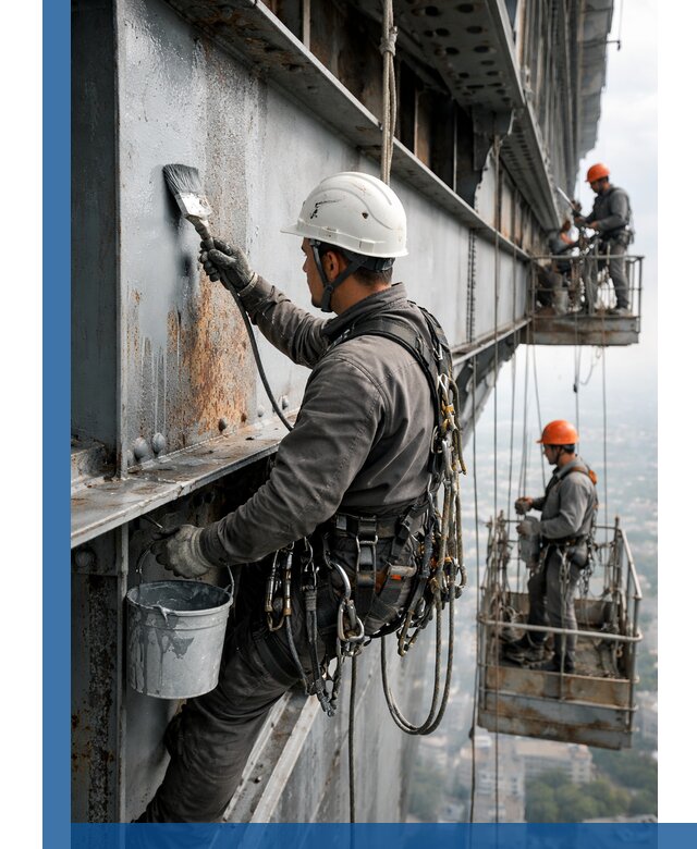 Покраска металлоконструкций на высоте в Слободской профессионально