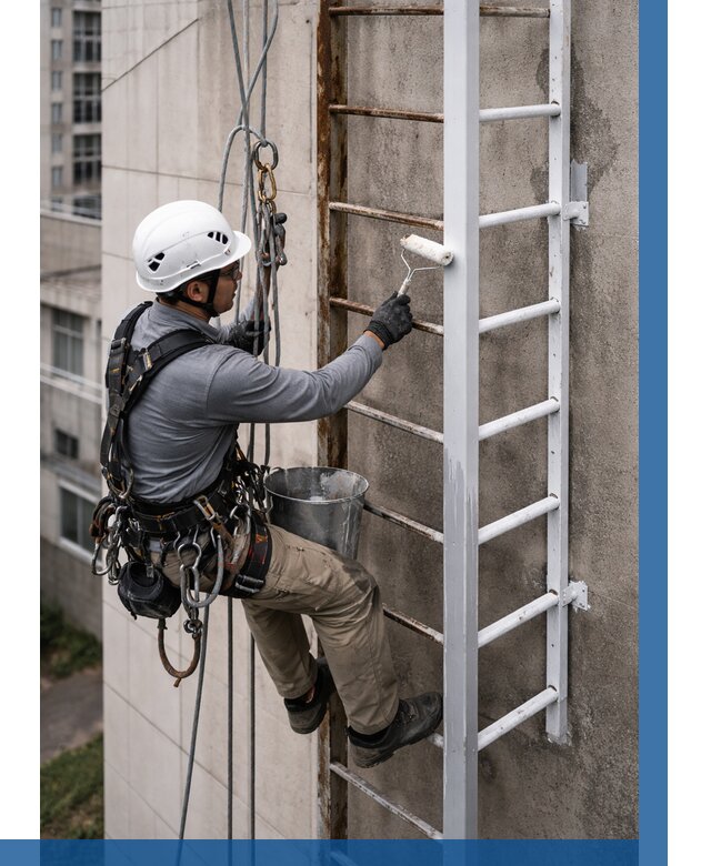 Покраска пожарных лестниц в Слободской от 4637 р. | ВЫСОТНИК-Слб