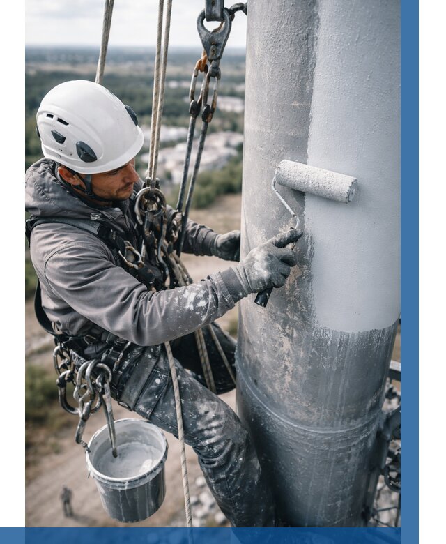 Покраска мачт связи под ключ в Слободской от 876 р. | ВЫСОТНИК-Слб