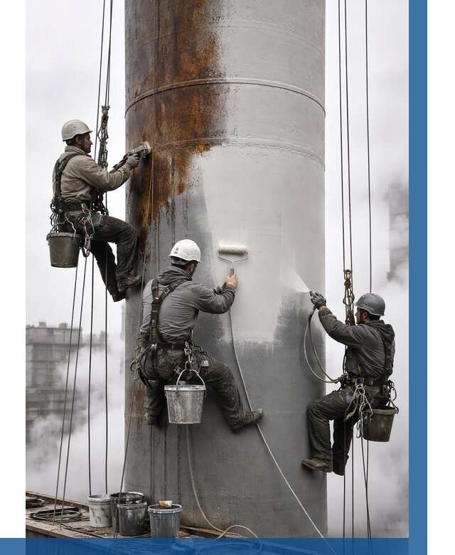 Покраска дымовых труб в Слободской от 8759 р. | ВЫСОТНИК-Слб