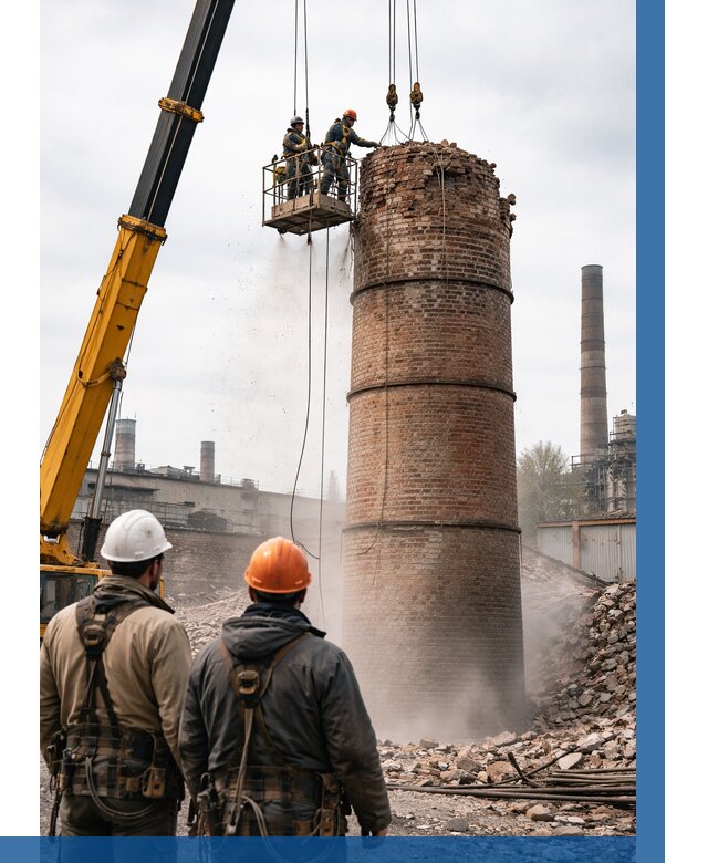 Демонтаж дымовой трубы в Слободской от 92745 р. | ВЫСОТНИК-Слб, смета