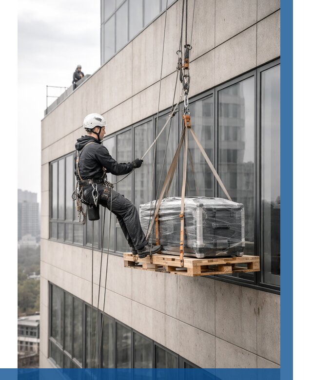 Спуск груза по фасаду в Слободской от 3607 р. | ВЫСОТНИК-Слб