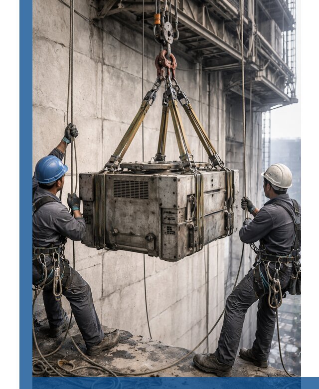 Такелажные работы на высоте, подъем и монтаж грузов в Слободской