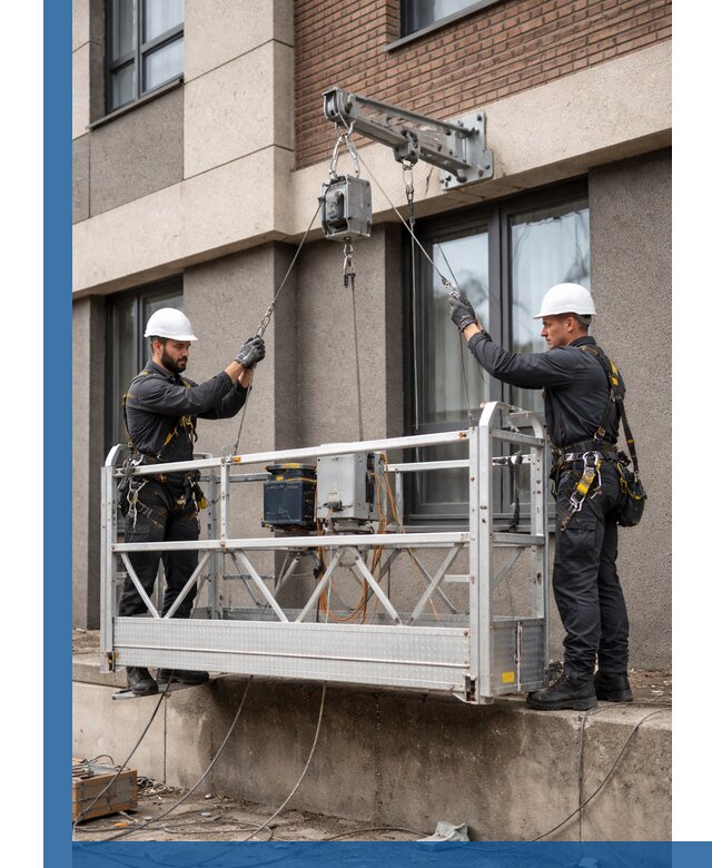 Монтаж и подъем фасадной люльки в Слободской с гарантией безопасности