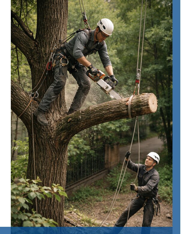 Спил деревьев альпинистами в Слободской от 8244 р. | ВЫСОТНИК-Слб